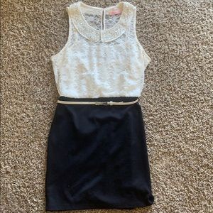 Candie’s Formal Dress with Lace and Jeweled Collar